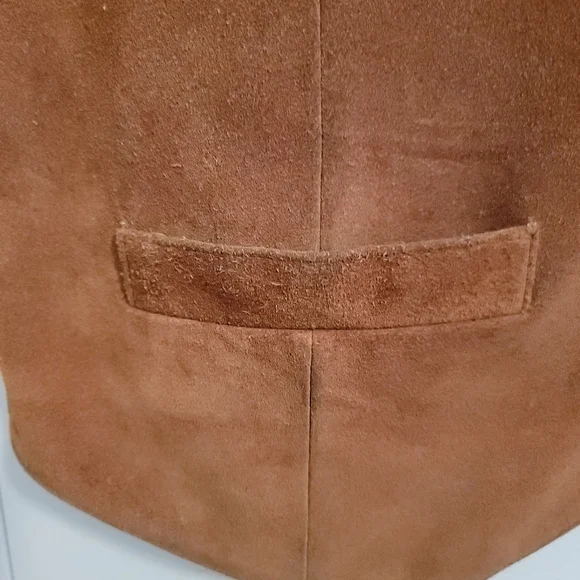 Saguarowest Trading Co Vintage Cowboy Embroidered Fully Lined Suede Vest Size XL - Picture 11 of 13